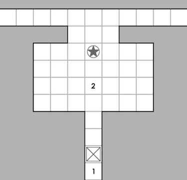 Map of the entryway and main hall of the tomb.